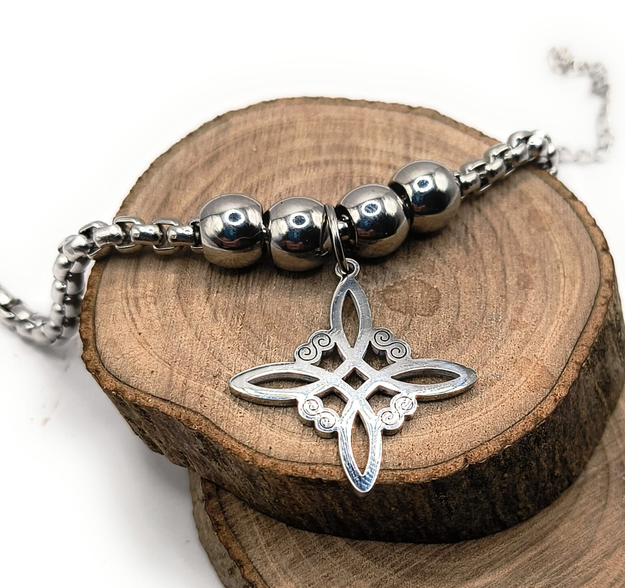 Pulsera acero Nudo de Bruja - 2